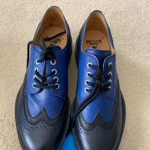 John Fluevog Shoes  Guardian Angel Brogue, Nathaniel, blue/black men’s size 9.5